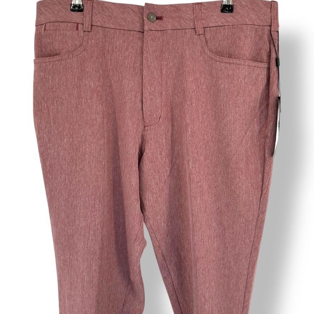 Walter Hagen Mens 38x32 Slim Fit Perfect 11 Novelty 5 Pocket Pants New Maroon